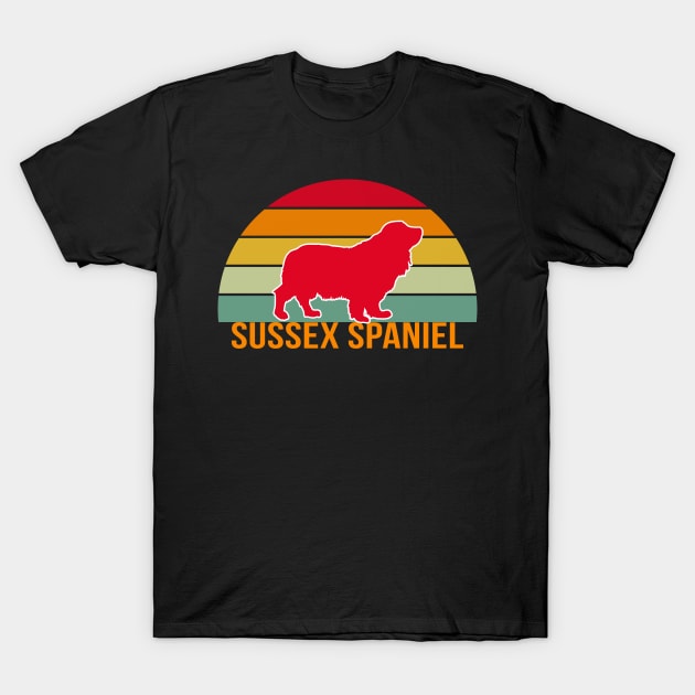 Sussex Spaniel Vintage Silhouette T-Shirt by seifou252017